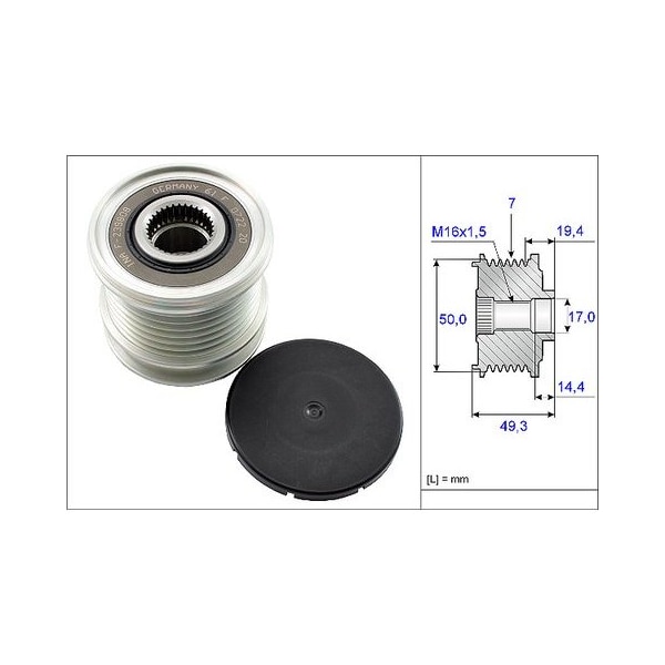 Ina Overrunning Alternator Pulley Alt Pulley, Ea0140 EA0140 - main